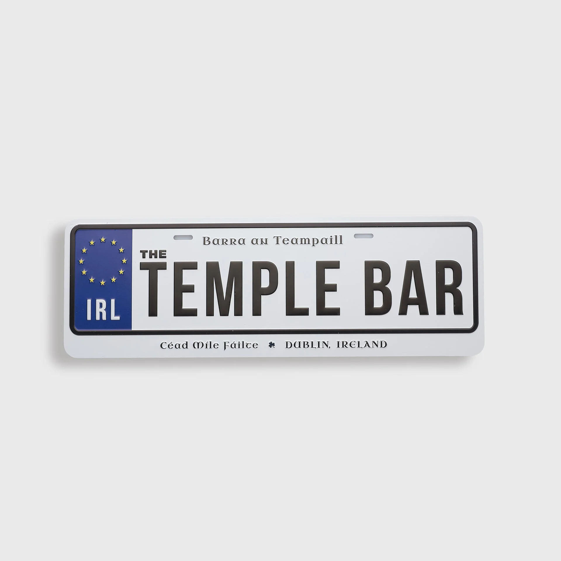 The Temple Bar IRL License Reg Plate