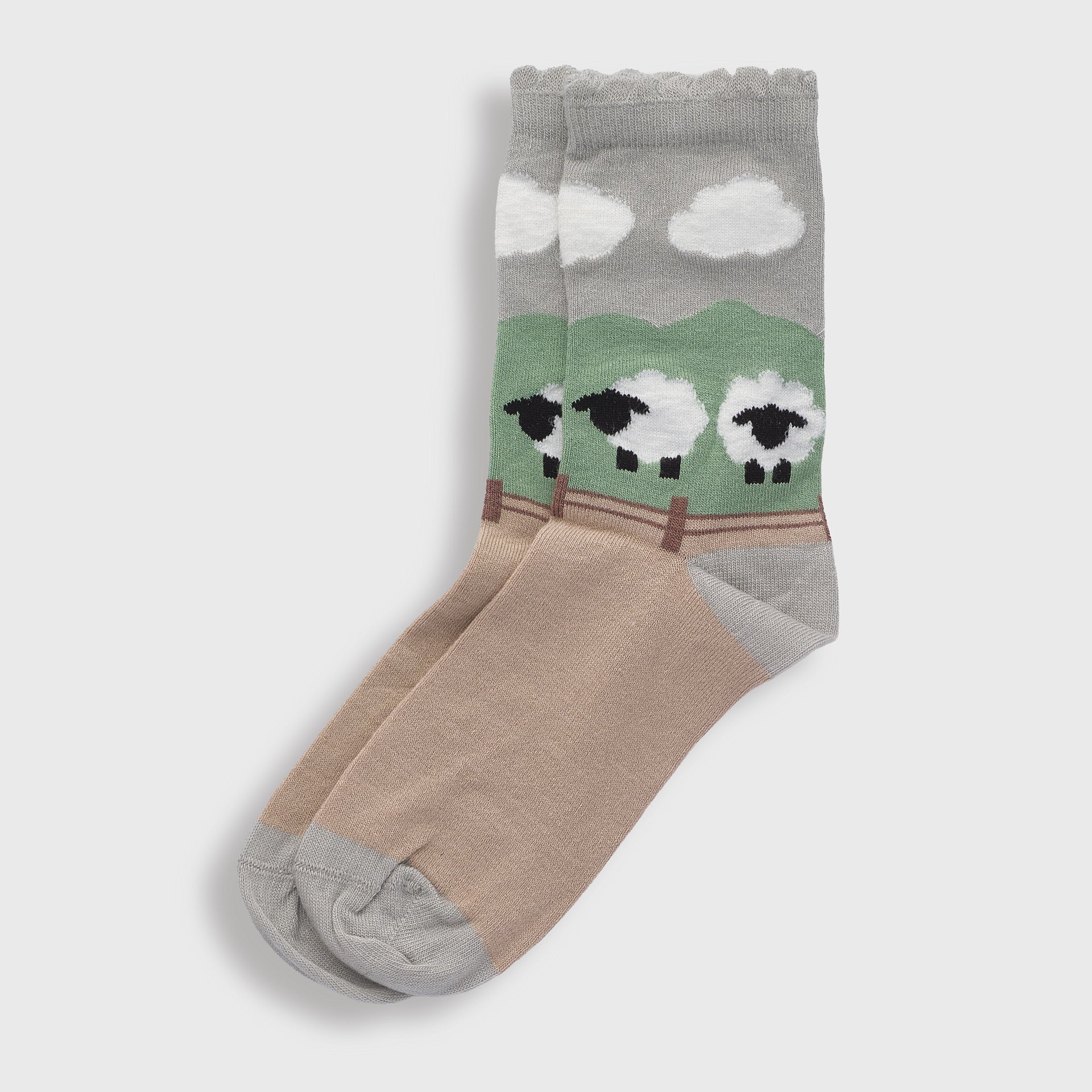 The Temple Bar Sheep Socks Light Grey
